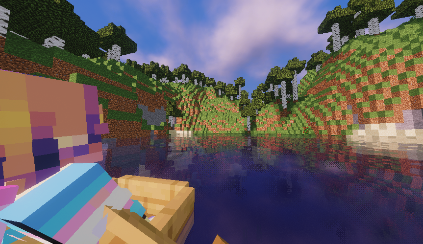 Me, in a boat, in a river, with Mellow Shaders